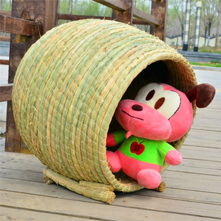 鸡窝草编葫芦型鸡窝猫窝狗窝草窝舒适保暖防风遮阳鸡窝元宝鸡兔窝