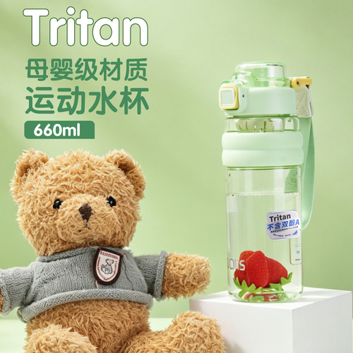 Tritan660ml防漏直饮运动水壶
