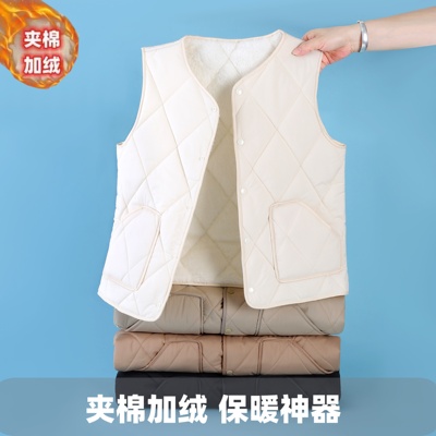 新款儿童棉马甲加绒男女童内外穿保暖夹棉加厚马夹中大童坎肩秋冬