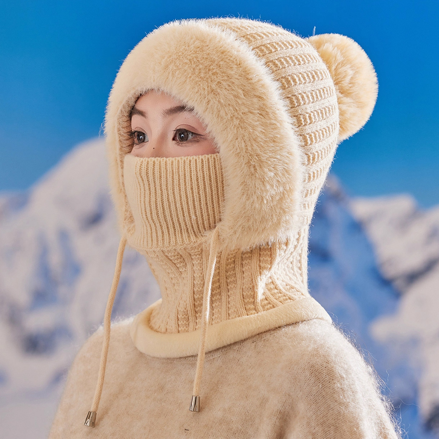 冬季雷锋帽子女2025新款加绒加厚