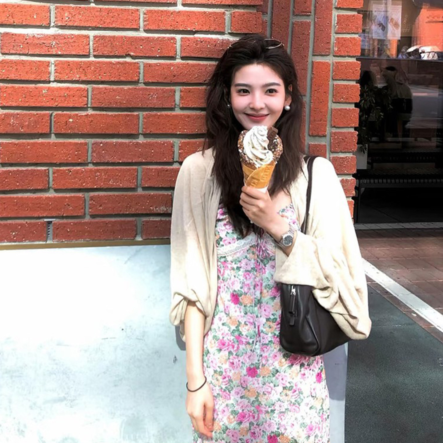 章若楠同款夏季防晒法式披肩