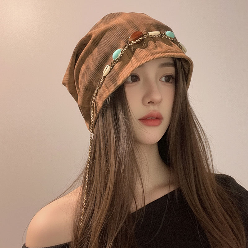 夏季拍照美拉德风女款堆堆帽