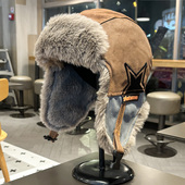 雷锋帽男女冬加绒加厚保暖骑行护耳帽东北户外防风滑雪飞行员帽子