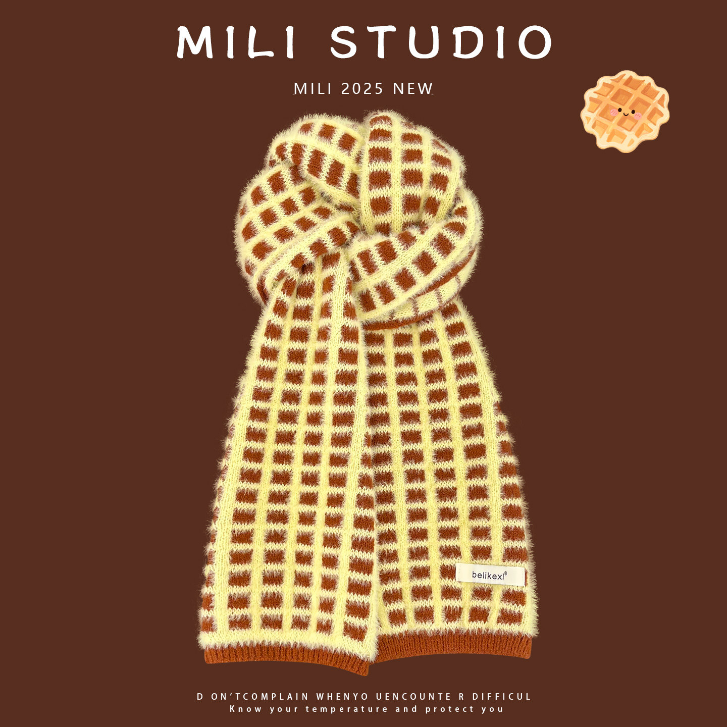 韩系ins风软糯华夫格毛绒针织围巾女秋冬保暖护颈氛围感百搭围脖,服饰配件/皮带/帽子/围巾,围巾/丝巾/披肩,淘宝优惠券,粉丝福利购,淘宝优惠卷