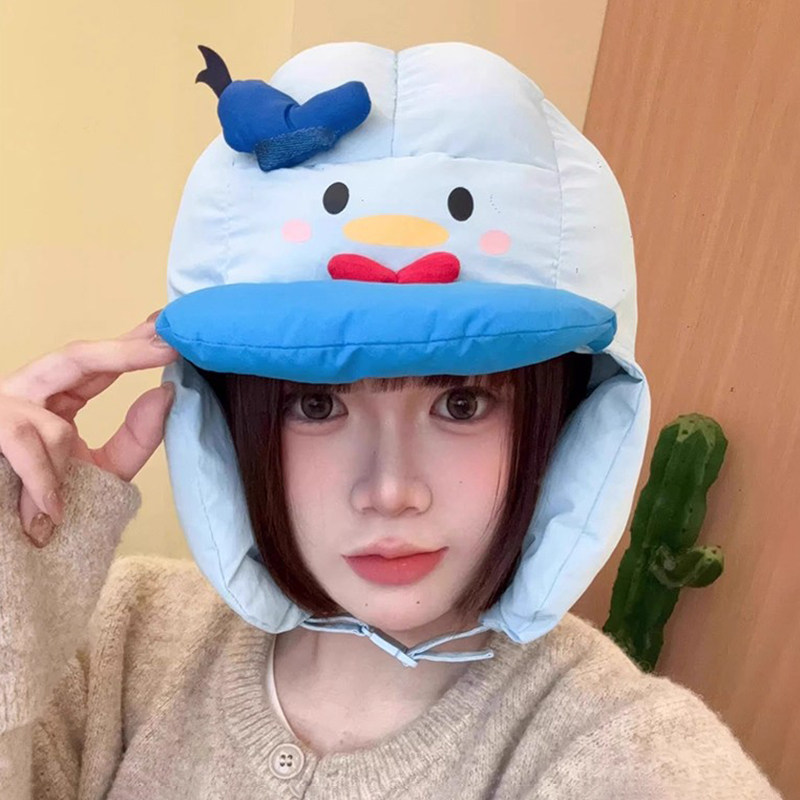迪士尼系列亲子护耳雷锋帽子女2025新款秋冬季加厚保暖骑车防寒帽
