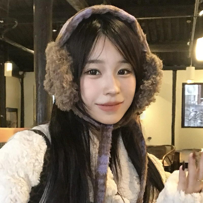 韩系氛围感毛绒耳罩女冬保暖户外