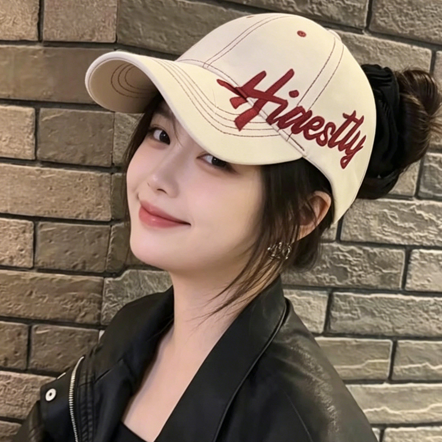 美式复古刺绣字母空顶鸭舌帽女款夏季户外运动遮阳防晒帽子棒球帽