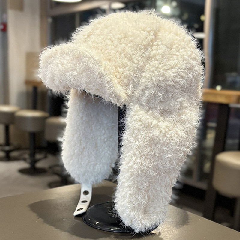 2025新款毛绒护耳雷锋帽子女冬季仿貂绒骑车防寒保暖加厚飞行员帽,服饰配件/皮带/帽子/围巾,帽子,淘宝优惠券,粉丝福利购,淘宝优惠卷