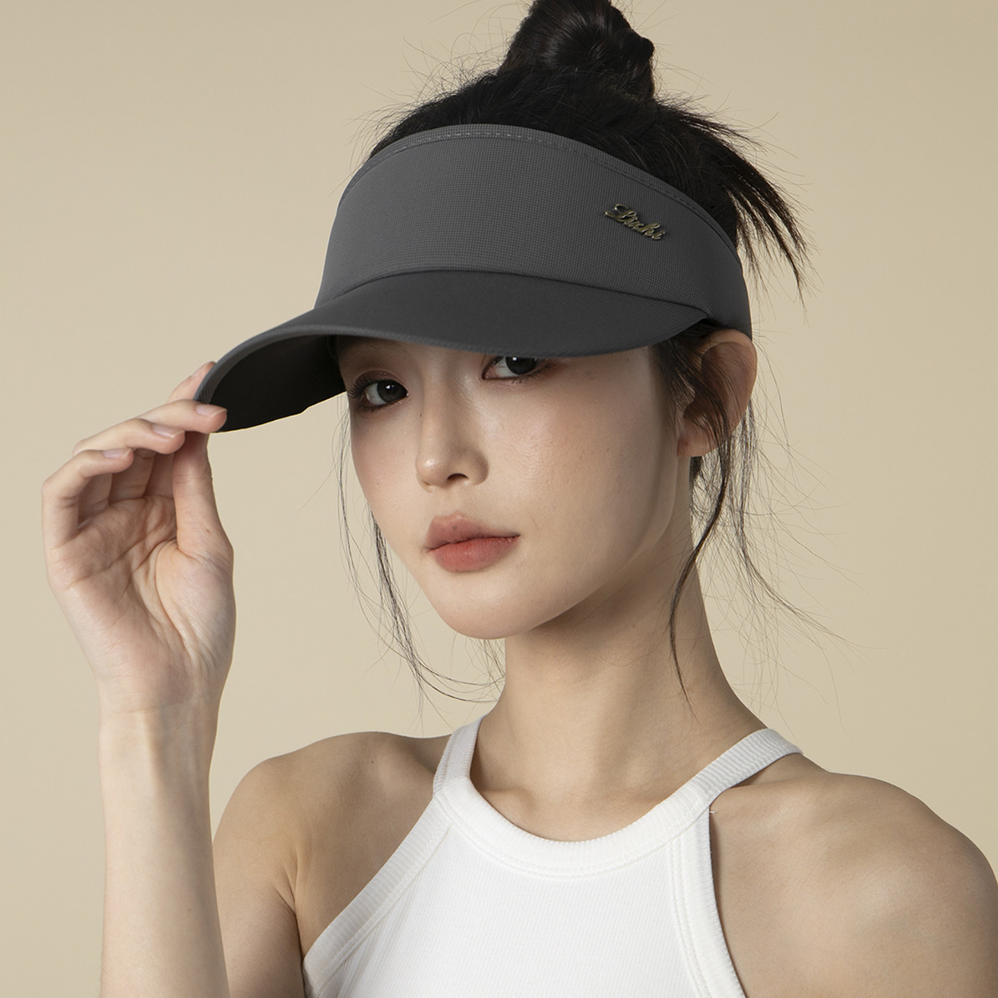 可扎马尾防晒帽子女夏季遮阳防紫外线鸭舌帽跑步运动骑车空顶帽男