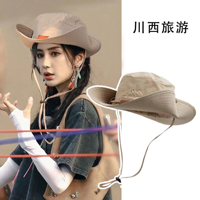 登山帽夏速干钓鱼帽西部牛仔帽
