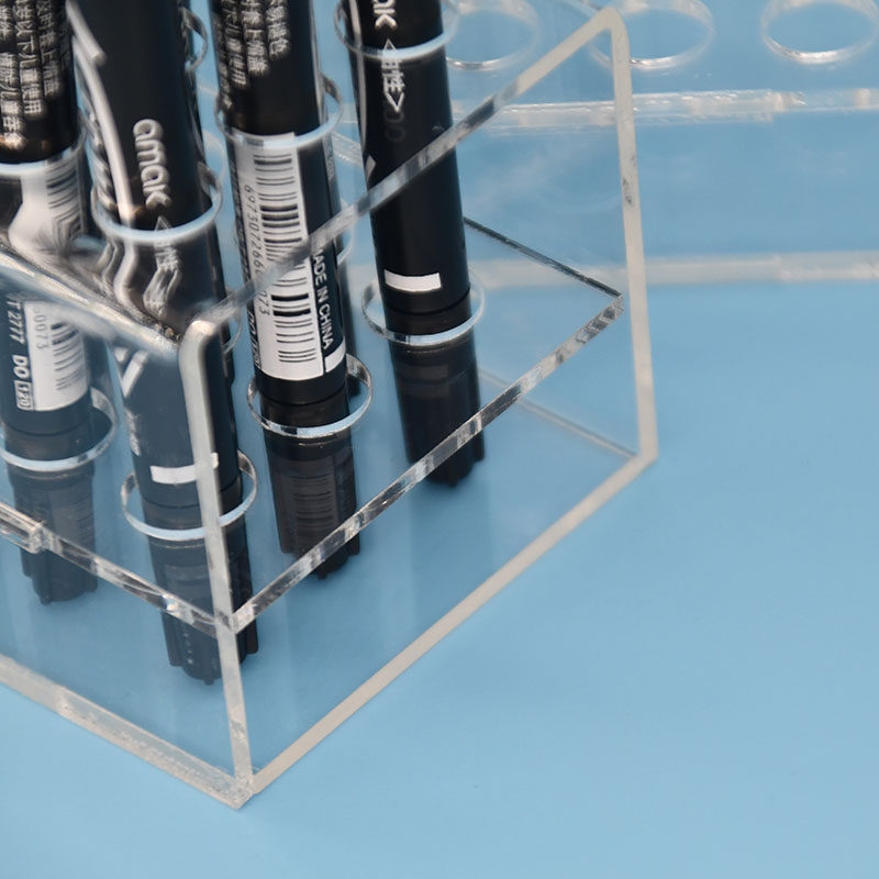 亚克力插孔笔架超市笔架钢笔架收纳架高档笔架文具店笔展示架