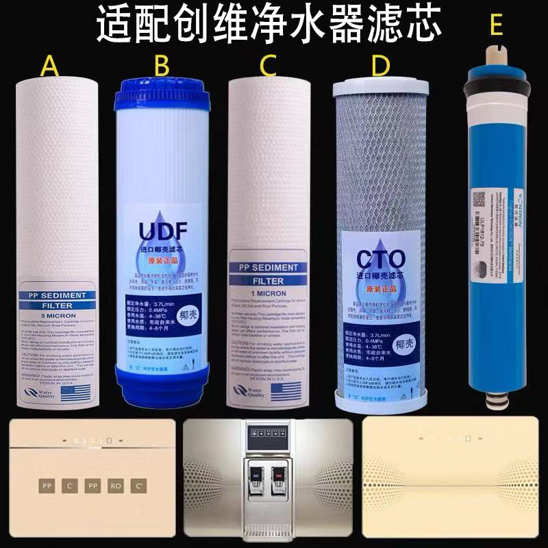 适配创维净水器滤芯SR-575/550/75G/50-A3/CR-75P 活性碳家用滤芯