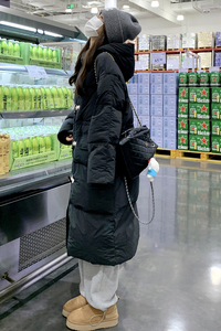 2023冬季新款现货牛角扣长款50绒羽绒服166-6631P280K398图片
