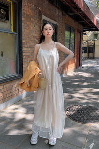 现货已出不断货2021夏装新款休闲吊带裙 166-QZ06图片