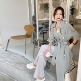 高级感超好看英伦风衣外套女春秋2025年新款韩系慵懒风中长款大衣，女装风衣，茜茜公主