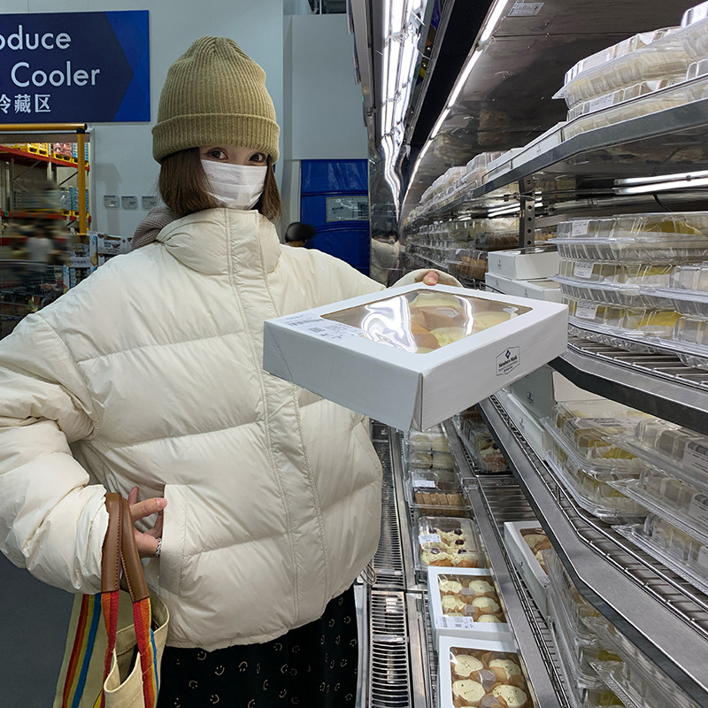 独特超好看色假两件拼接连帽羽绒服女冬2024新款加厚90白鸭绒外套,女装羽绒服,茜茜公主