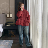 2025冬季新款现货复古盘扣中式羽绒服小个子50绒166-6630P220K328，女装短外套，茜茜公主