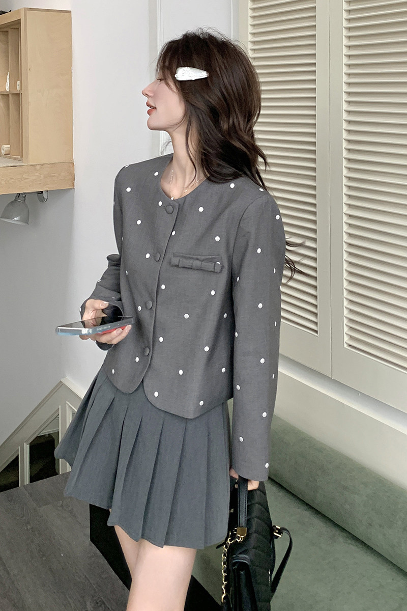 2025春季新款现货法式高级感短外套166-2309P125K188,女装短外套,茜茜公主