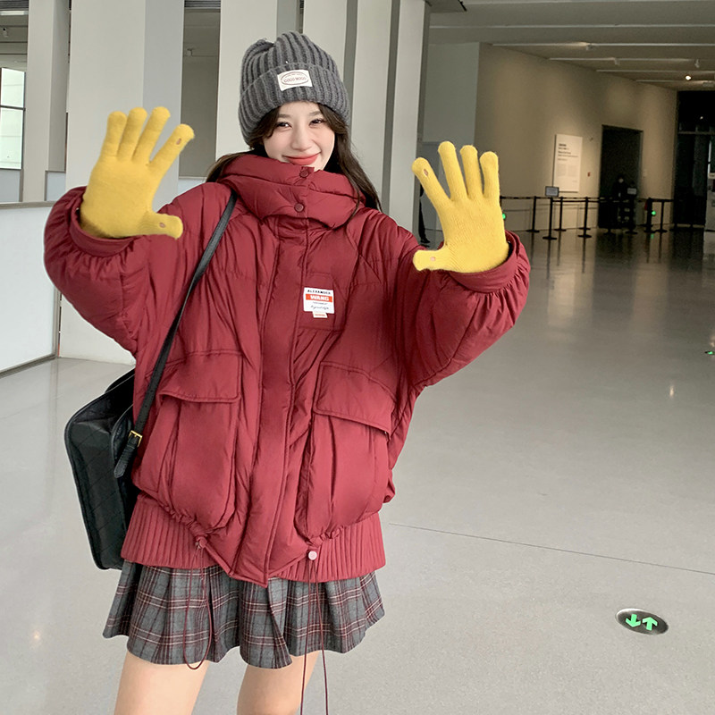 2025冬季新现货90绒学院风个性连帽设计感羽绒服166-6650P290K418,女装短外套,茜茜公主