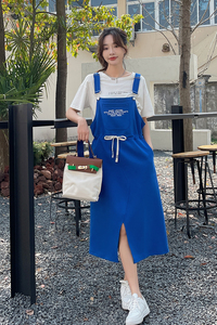 2022新款现货克莱因蓝休闲背带裙166-8205P85K138图片