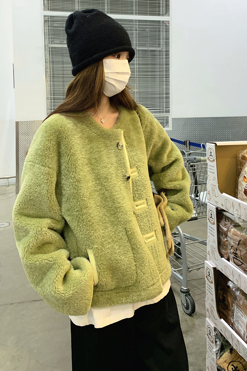 2025冬季新款现货两面穿羊羔毛短外套166-7760P195K298,女装短外套,茜茜公主