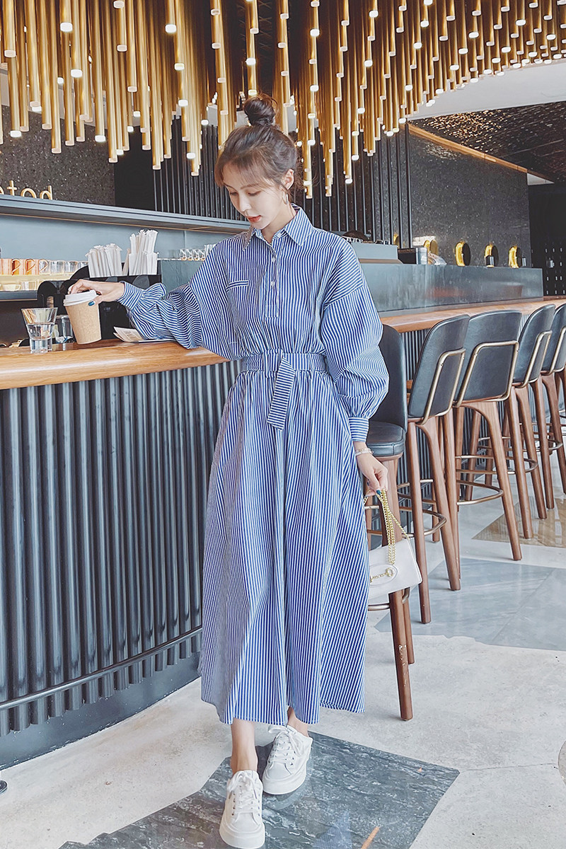 2023春季现货条纹连衣裙166-8611P110K168,女装连衣裙,茜茜公主