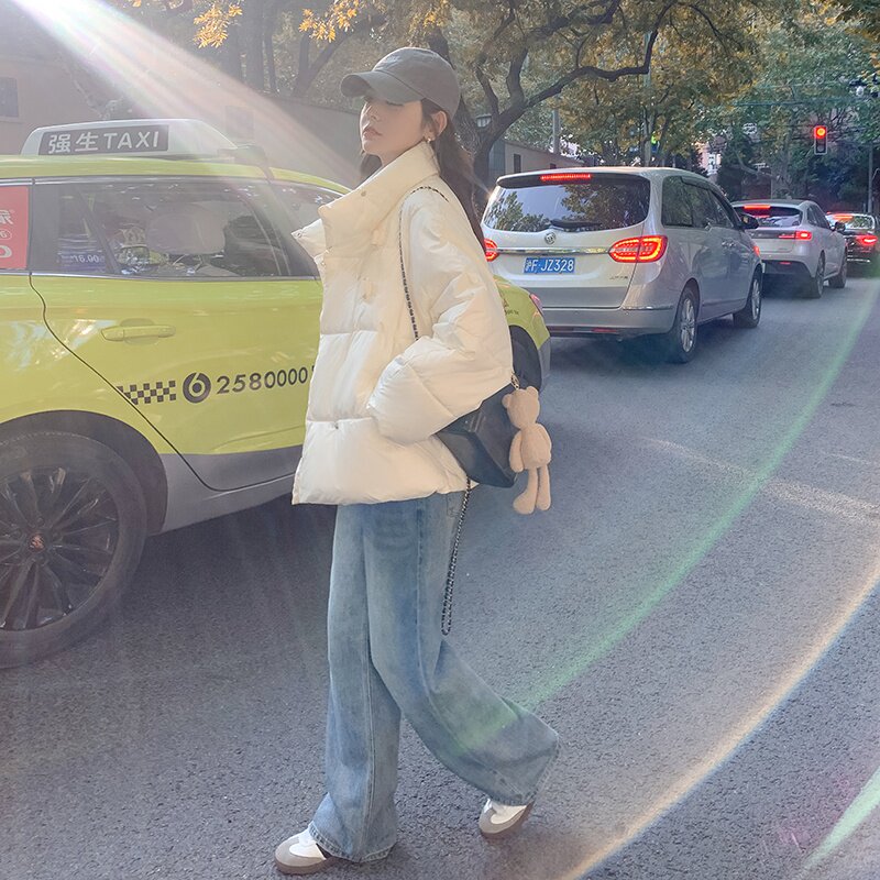 2025冬季新款现货90白鸭绒韩版宽松羽绒服166-9988P320K468,女装短外套,茜茜公主