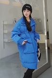 2022冬季新款现货毛线领中长款羽绒服166-9917P225K358，女装羽绒服，茜茜公主