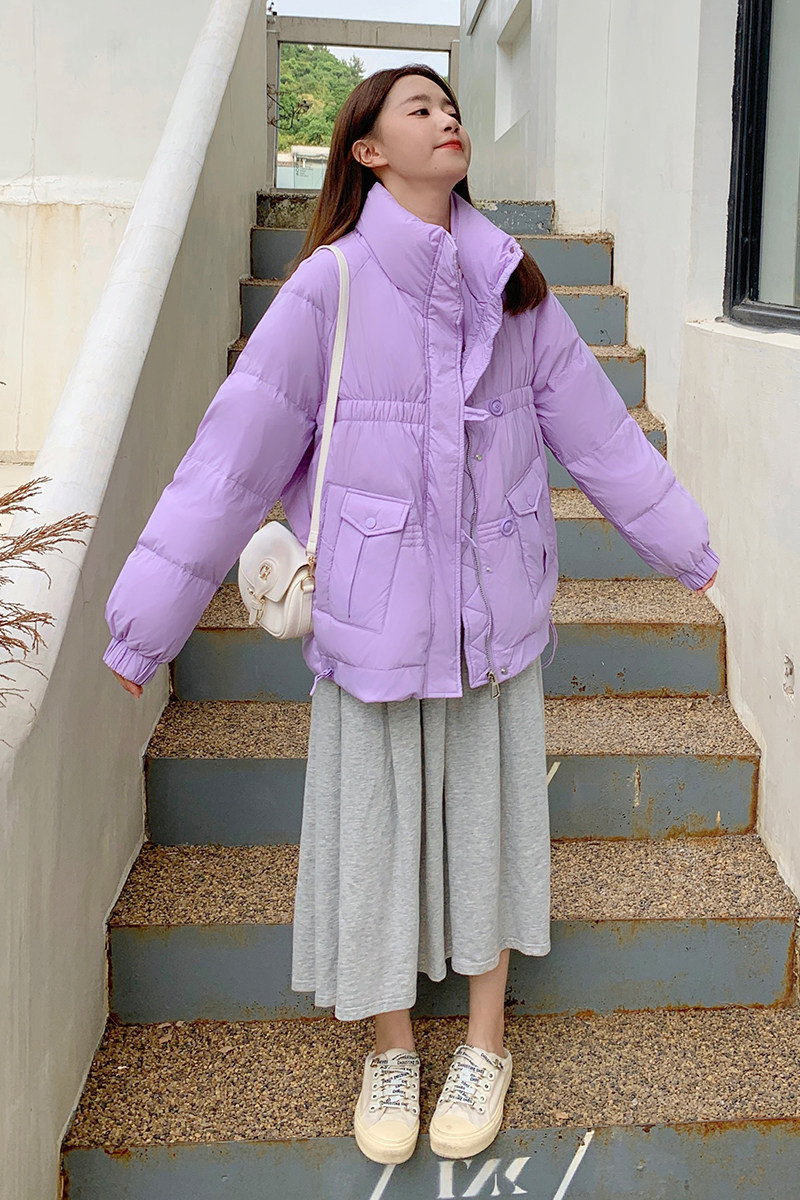 2022冬季新款现货韩系甜美紫色羽绒服166-9920P260K418,女装羽绒服,茜茜公主