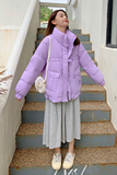 2022冬季新款现货韩系甜美紫色羽绒服166-9920P260K418，女装羽绒服，茜茜公主
