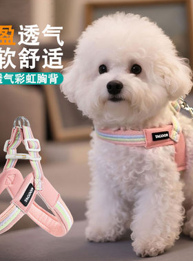 2025新款小狗狗狗的牵引绳马鞍式背心式胸背中小型犬遛狗绳子比熊