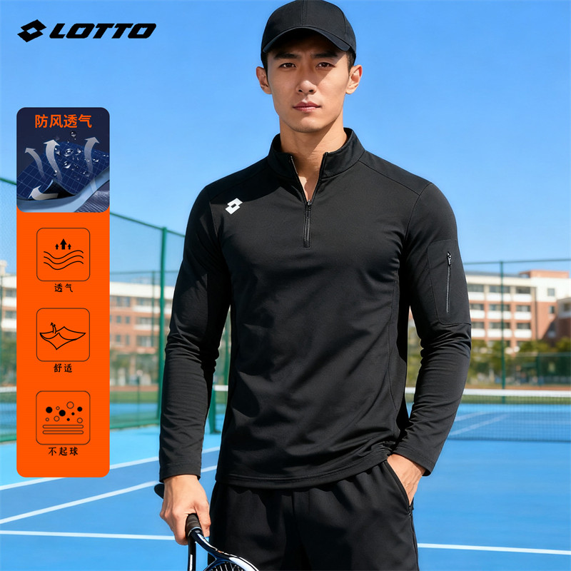 LOTTO乐途秋季新款运动男女款时尚休闲运动卫衣透气排汗运动卫衣