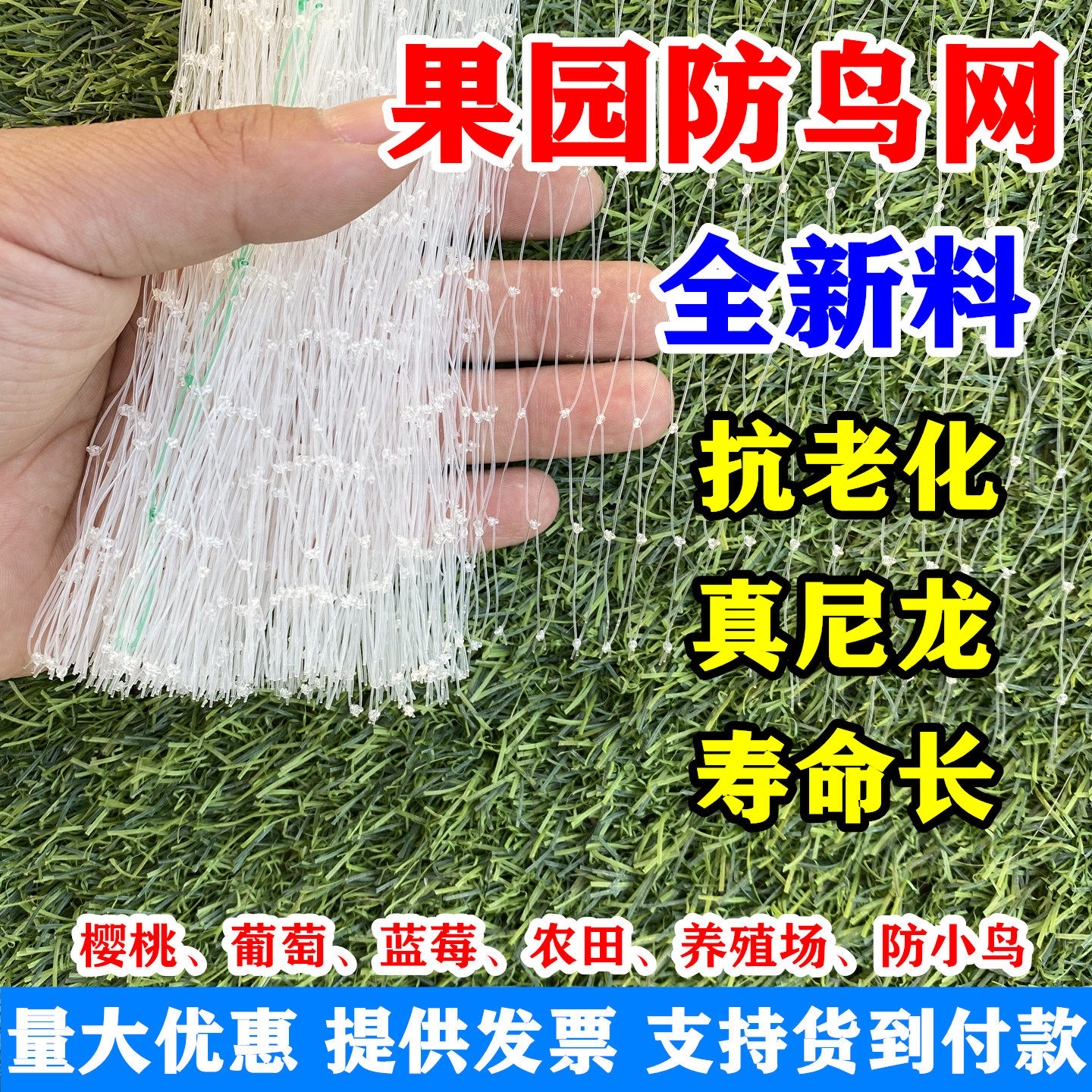 防鸟网尼龙大棚果树樱桃葡萄梨树其它园艺用品