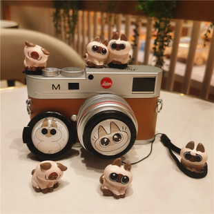 卡通暹罗猫猫相机镜头盖49可爱热靴58 mm适用于索尼佳能富士 40.5