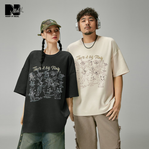 绒感动物印花短袖T恤N-MAX