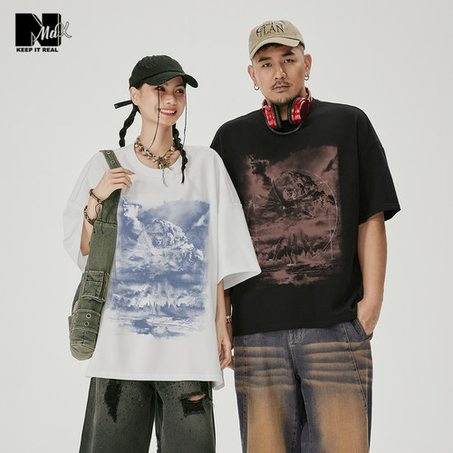 调性印花短袖T恤N-MAX潮牌男装