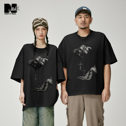 哥特风短袖T恤N-MAX潮牌男装
