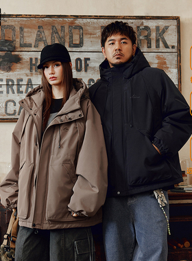 NMAX大码潮牌男装25年冬季新款棉服外套加厚加大锁温保暖棉衣外套