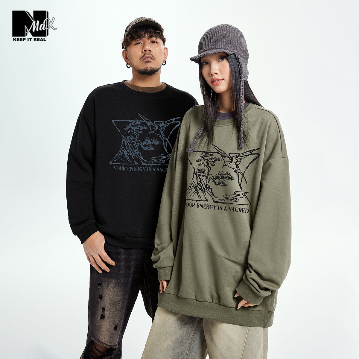 280G重磅针织面料 潮流印花卫衣