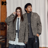 NMAX大码 高级简约人字纹复古休闲西服 潮流新款 潮牌男装 25年秋季