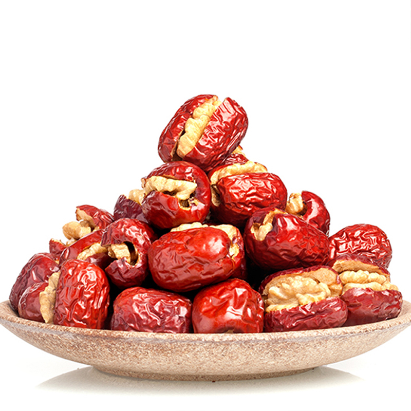 新疆特产新货现发若羌红枣灰枣夹核桃仁500g包邮非和田大枣夹核桃