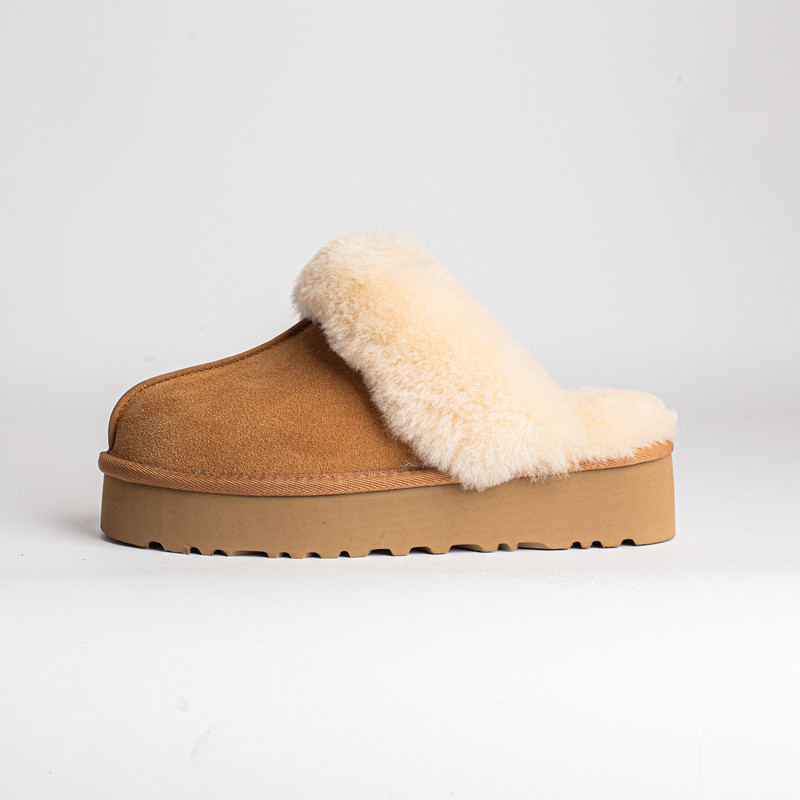 厚底星拖河南桑坡秋冬季家居羊皮毛一体厚底女羊毛包头拖鞋厚底加,女鞋,毛毛鞋,淘宝优惠券,粉丝福利购,淘宝优惠卷