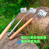 锄草铲除草神器松土耙子家用种花种菜园连根起站立加长柄不锈钢