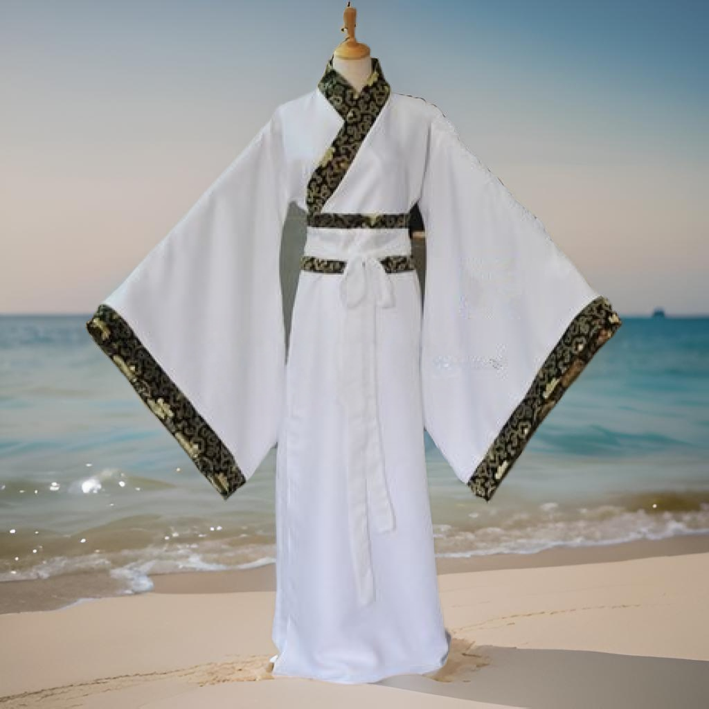 成人古装汉服男书生侠客毕业班拍照衣服古代大夫郎中话剧演出服装