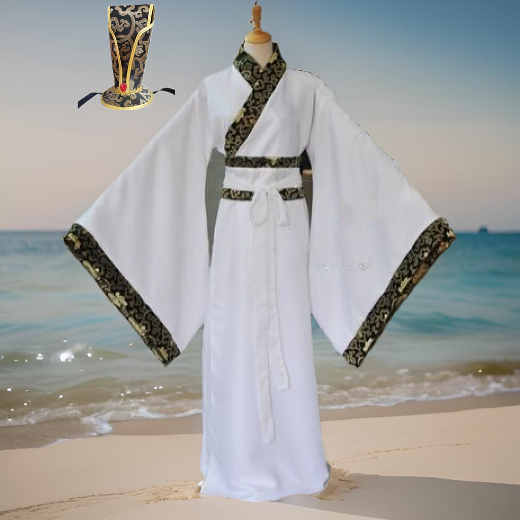 古装汉服古代男女成人礼冠笄礼服宽袖长衫庆典集体演出衣服套装