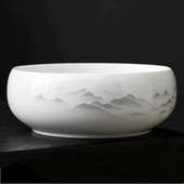 创意陶瓷烟灰缸大号超大特大 复古多功能垃圾艾灸缸 家用客厅中式