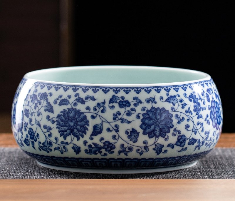 陶瓷烟灰缸大号家用复古中国风渣