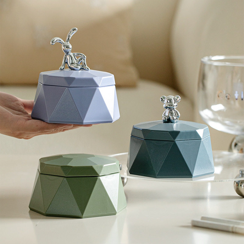 创意不锈钢烟灰缸带盖大码 家用客厅轻奢加厚防摔酒吧 礼品架烟缸