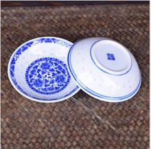 景德镇陶瓷味碟4英寸 单碟家用中式复古青花龙纹老式酱料颜料圆碟