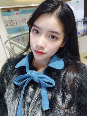 捡漏现1北欧进口银狐稀有品种牛仔蝴蝶结短外套只此一件